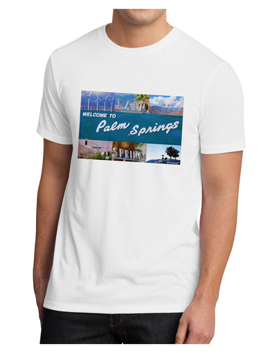 TooLoud Welcome to Palm Springs Collage Men's Sublimate Tee-TooLoud-White-Small-Davson Sales