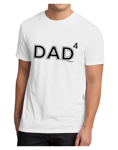 Dad to the Fourth Power - Dad of Four Men's Sublimate Tee-TooLoud-White-Small-Davson Sales