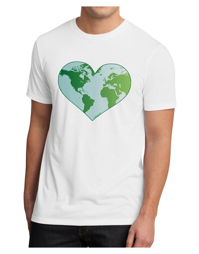 World Globe Heart Men's Sublimate Tee-TooLoud-White-Small-Davson Sales