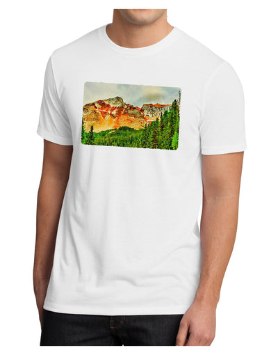 Colorado Forrest Watercolor Men's Sublimate Tee-TooLoud-White-Small-Davson Sales