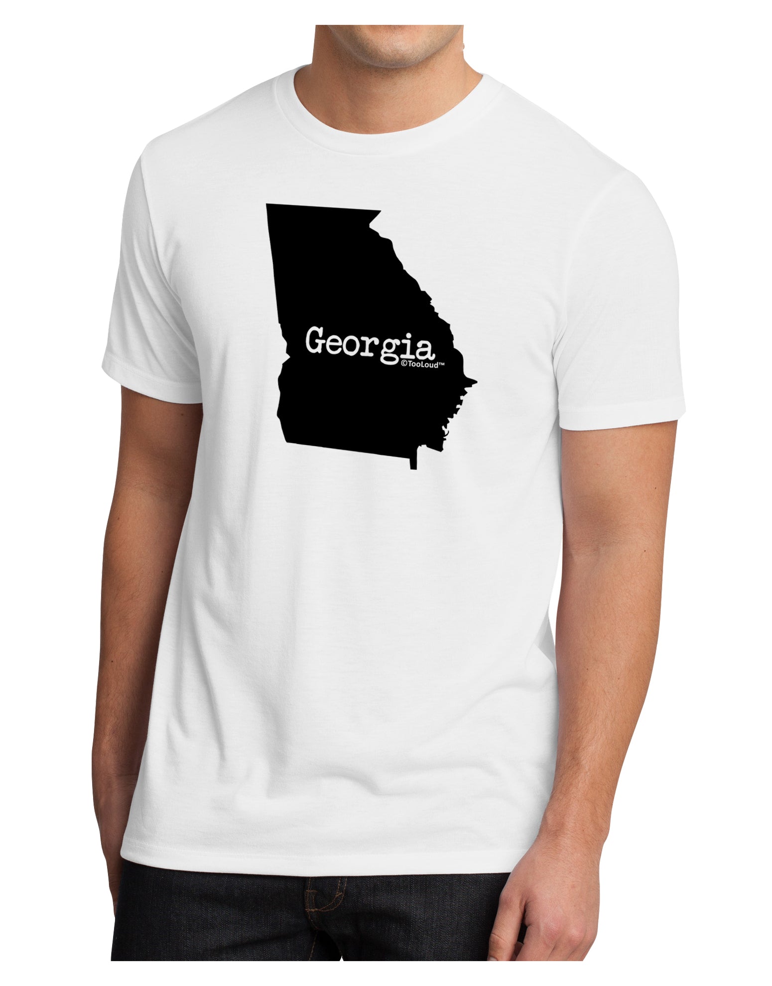 Georgia - United States Shape Men's Sublimate Tee by TooLoud-TooLoud-White-Small-Davson Sales