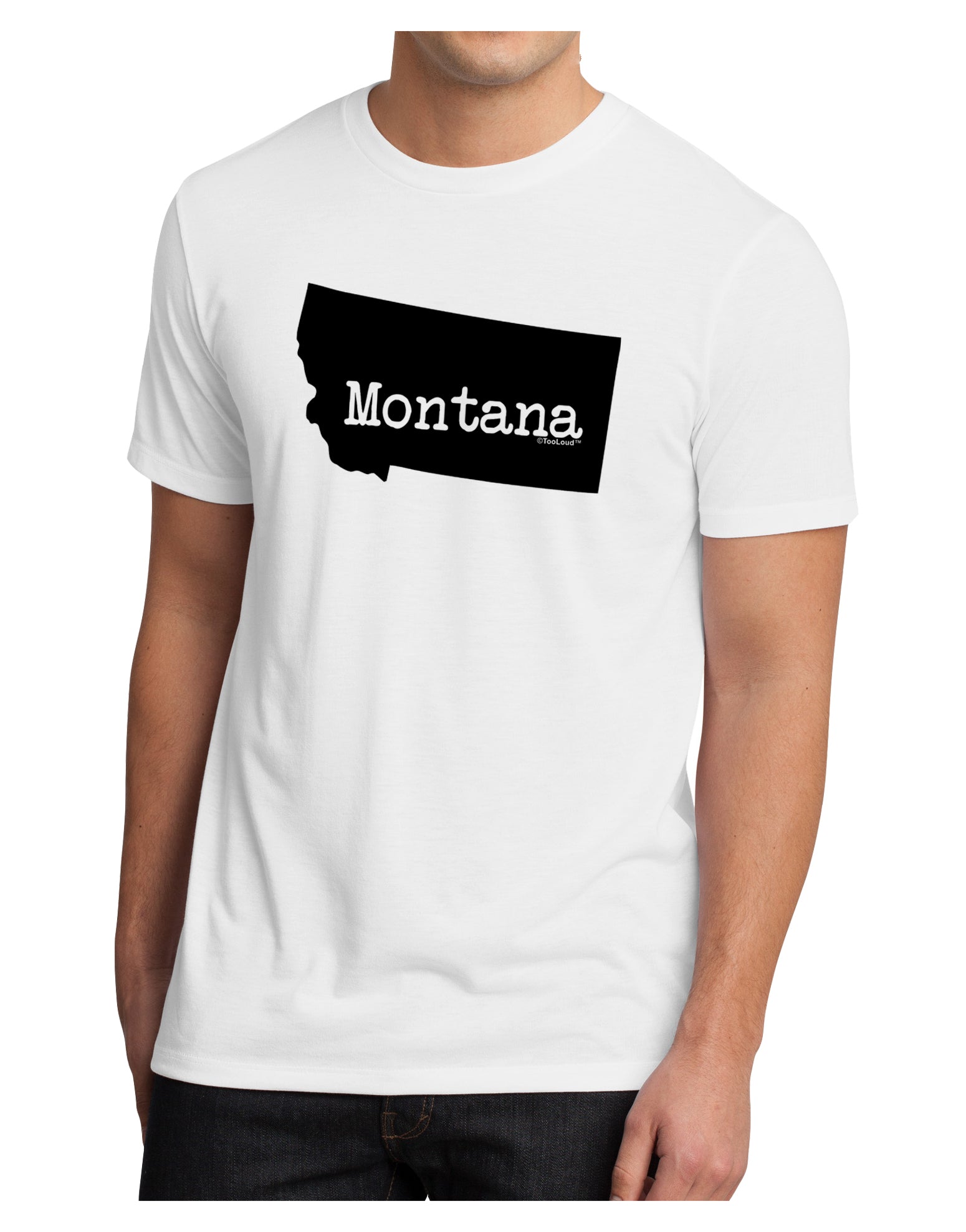 Montana - United States Shape Men's Sublimate Tee by TooLoud-TooLoud-White-Small-Davson Sales