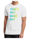 Suns Out Guns Out - Gradient Colors Men's Sublimate Tee-TooLoud-White-Small-Davson Sales