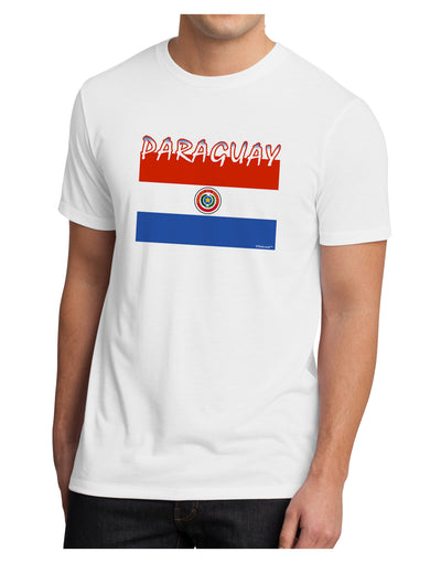 Paraguay Flag Men's Sublimate Tee-TooLoud-White-Small-Davson Sales