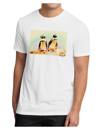 Magellanic Penguin Watercolor Men's Sublimate Tee-TooLoud-White-Small-Davson Sales