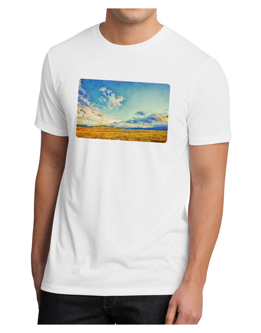 Garden of the Gods Watercolor Men's Sublimate Tee-TooLoud-White-Small-Davson Sales