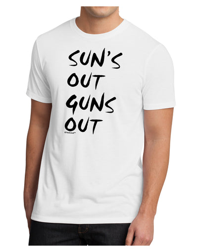 Suns Out Guns Out Men's Sublimate Tee-TooLoud-White-Small-Davson Sales