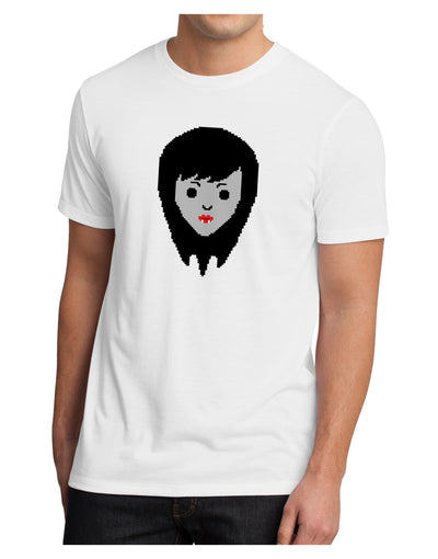 Cute Pixel Vampire Female Men's Sublimate Tee-TooLoud-White-Small-Davson Sales