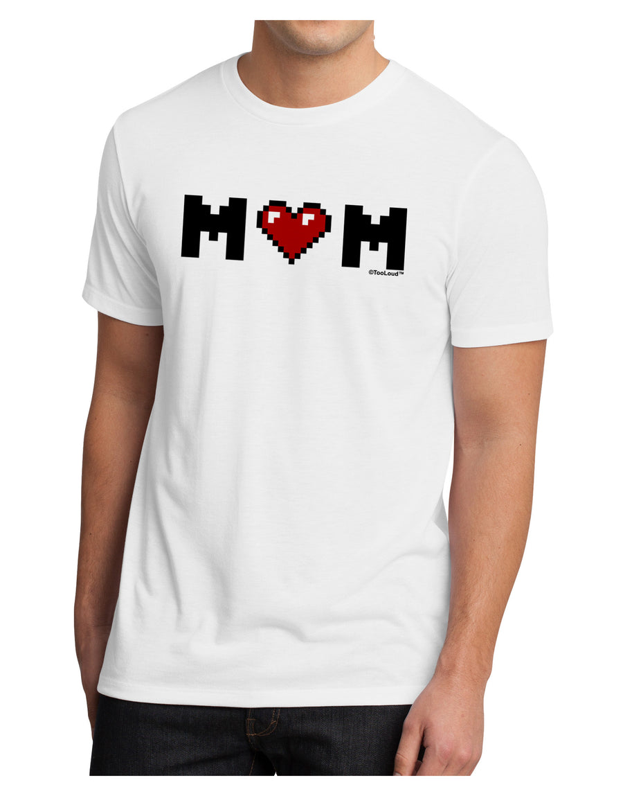 Mom Pixel Heart Men's Sublimate Tee-TooLoud-White-Small-Davson Sales