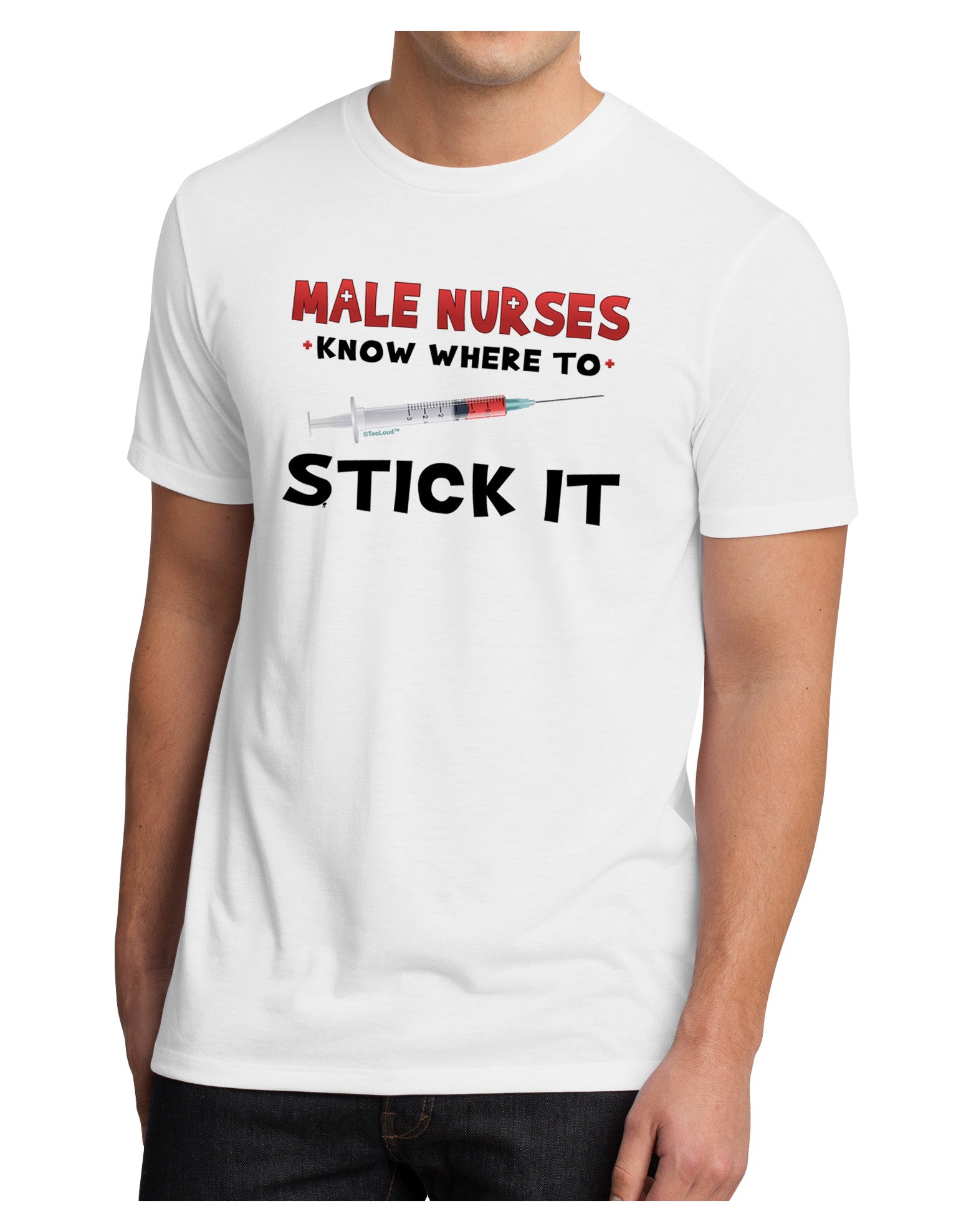 Male Nurses - Stick It Men's Sublimate Tee-TooLoud-White-Small-Davson Sales