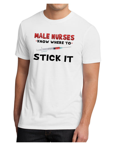 Male Nurses - Stick It Men's Sublimate Tee-TooLoud-White-Small-Davson Sales