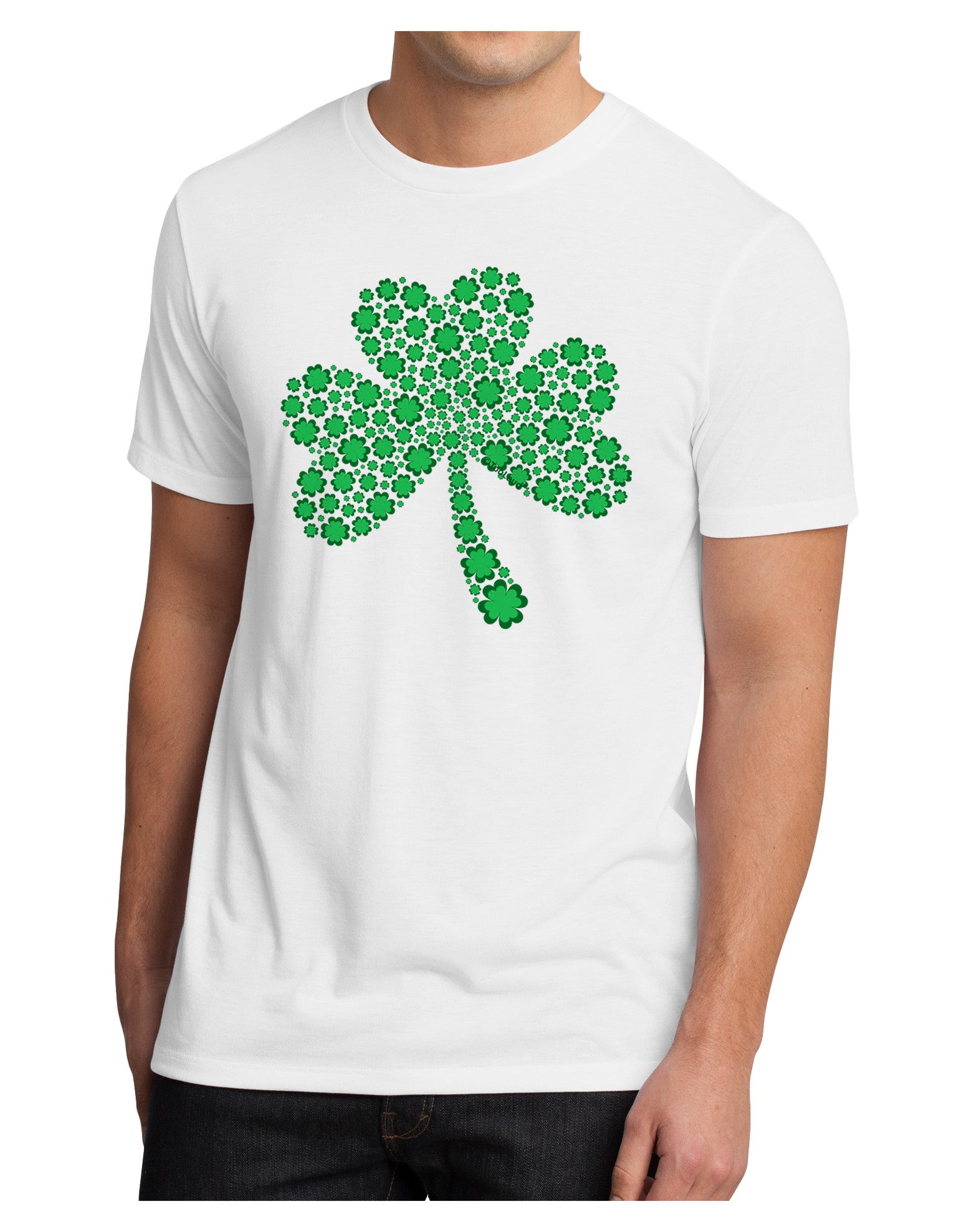 St. Patrick's Day Shamrock Design - Shamrocks Men's Sublimate Tee by TooLoud-TooLoud-White-Small-Davson Sales
