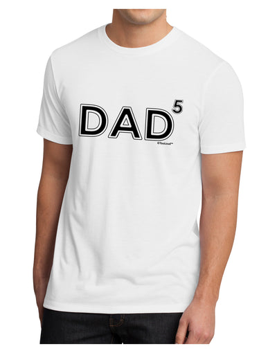 Dad to the Fifth Power - Dad of Five Men's Sublimate Tee-TooLoud-White-Small-Davson Sales