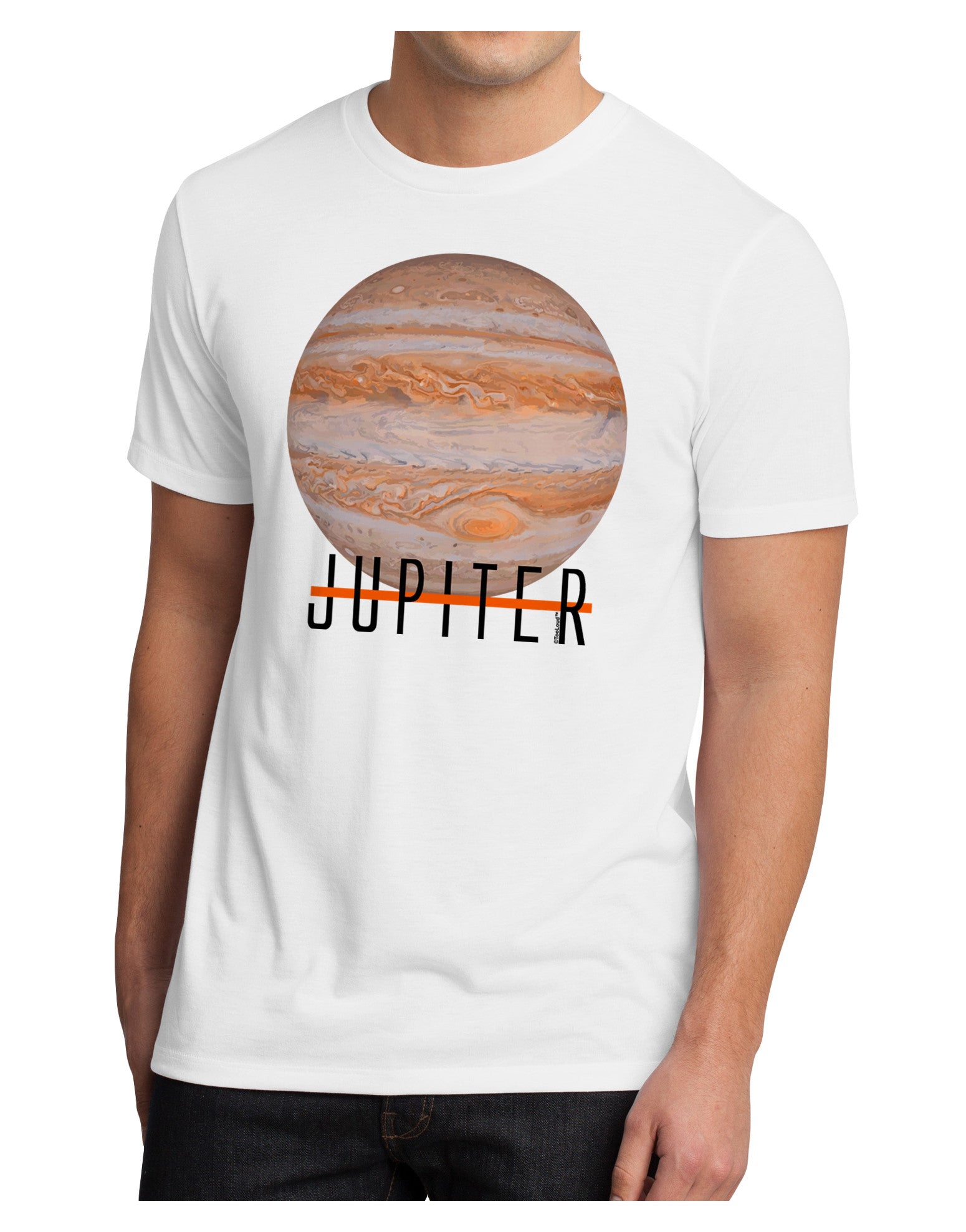 Planet Jupiter Earth Text Men's Sublimate Tee-TooLoud-White-Small-Davson Sales