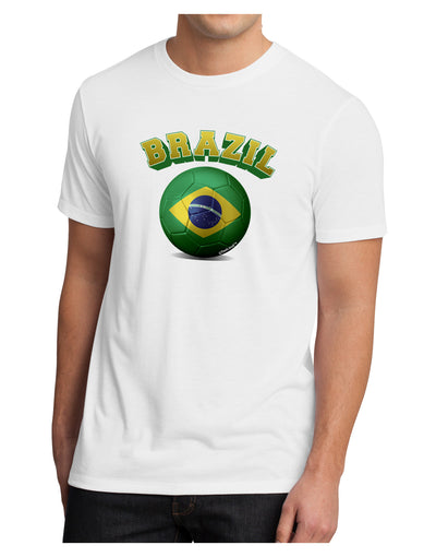 Soccer Ball Flag - Brazil Men's Sublimate Tee-TooLoud-White-Small-Davson Sales