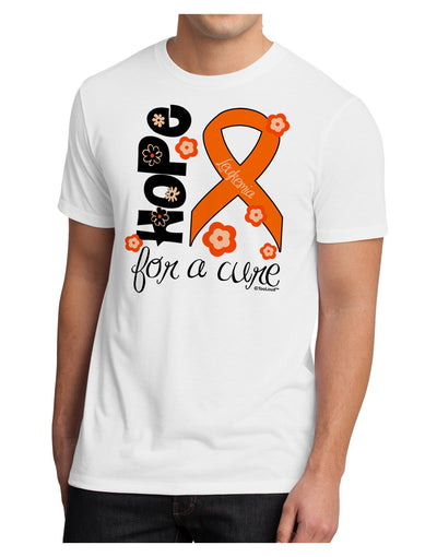 Hope for a Cure - Orange Ribbon Leukemia - Flowers Men's Sublimate Tee-TooLoud-White-Small-Davson Sales