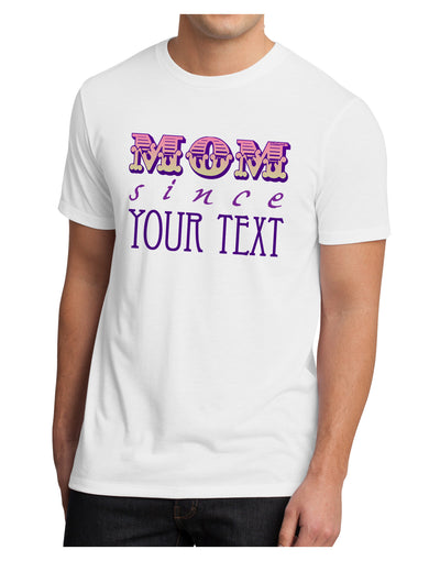 Personalized Mom Since ___ Men's Sublimate Tee-TooLoud-White-Small-Davson Sales