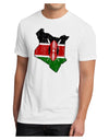 Kenya Flag Silhouette Distressed Men's Sublimate Tee-TooLoud-White-Small-Davson Sales