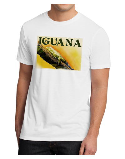 Iguana Watercolor Text Men's Sublimate Tee-TooLoud-White-Small-Davson Sales