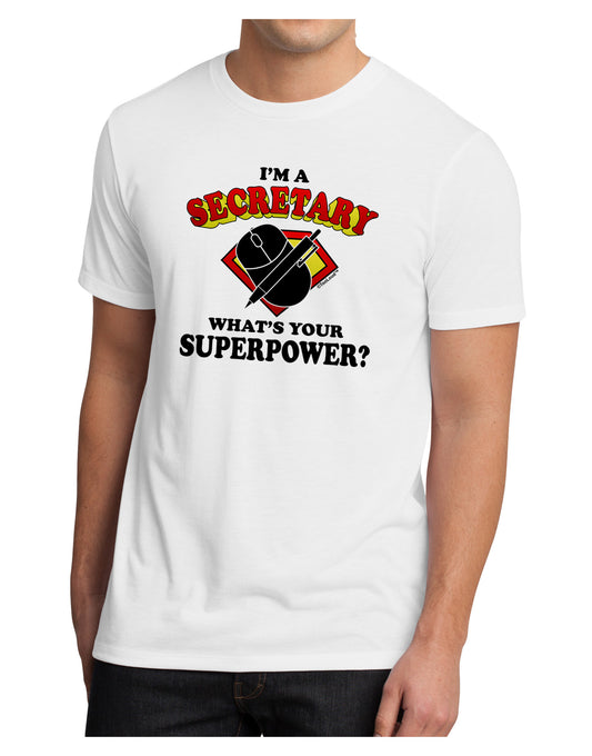 Secretary - Superpower Men's Sublimate Tee-TooLoud-White-Small-Davson Sales