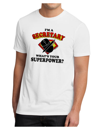 Secretary - Superpower Men's Sublimate Tee-TooLoud-White-Small-Davson Sales