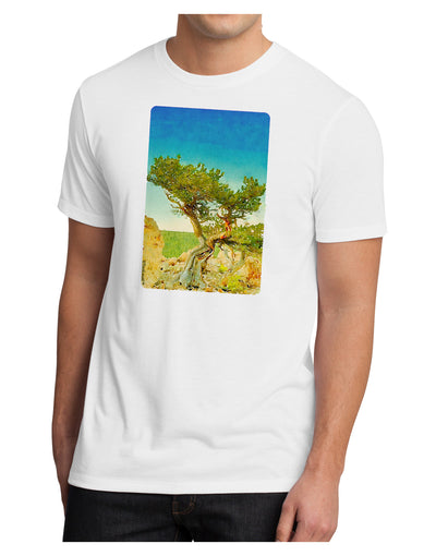 Colorado Tree Watercolor Men's Sublimate Tee-TooLoud-White-Small-Davson Sales