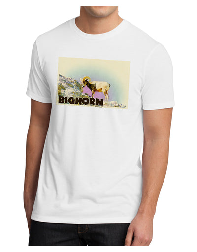 Bighorn Ram WatercolorText Men's Sublimate Tee-TooLoud-White-Small-Davson Sales