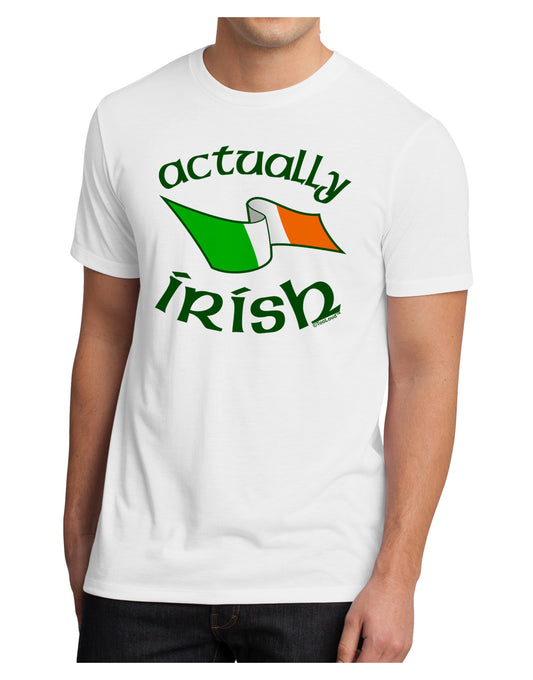 Actually Irish Men's Sublimate Tee-TooLoud-White-Small-Davson Sales
