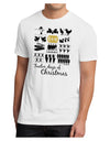 12 Days of Christmas Text Color Men's Sublimate Tee-TooLoud-White-Small-Davson Sales