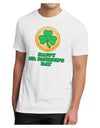 Shamrock Button - St Patrick's Day Men's Sublimate Tee by TooLoud-TooLoud-White-Small-Davson Sales