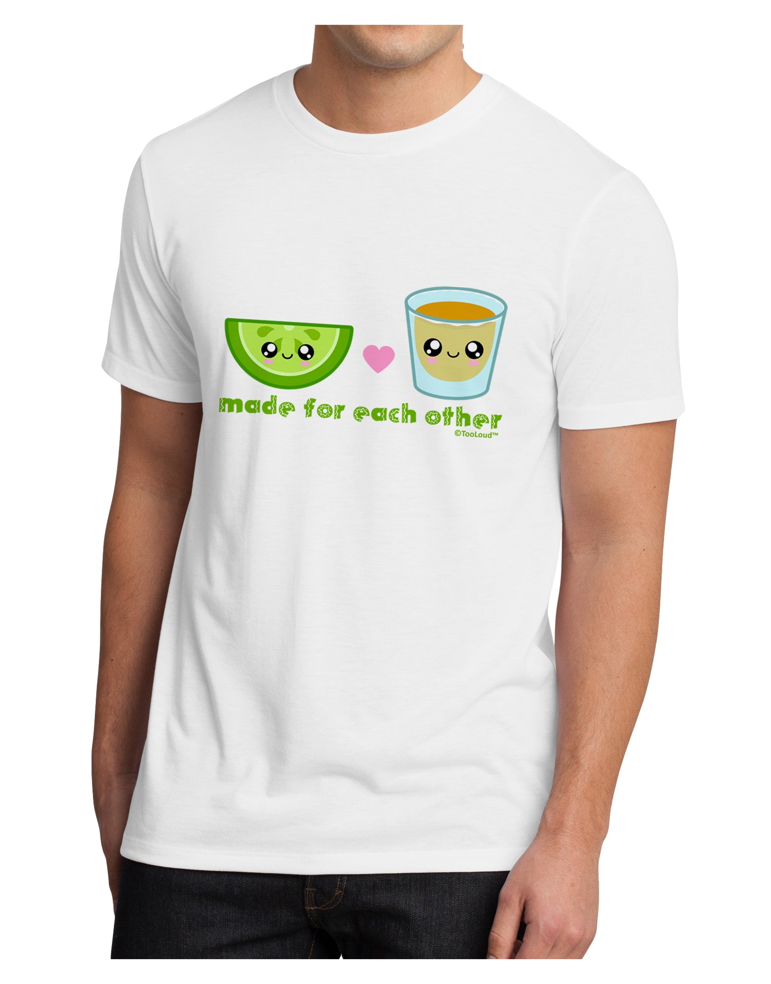 Cute Tequila Shot and Lime - Made For Each Other Men's Sublimate Tee by TooLoud-TooLoud-White-Small-Davson Sales