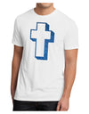 Simple Cross Design Glitter - Blue Men's Sublimate Tee by TooLoud-TooLoud-White-Small-Davson Sales