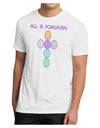 All is forgiven Cross Faux Applique Men's Sublimate Tee-TooLoud-White-Small-Davson Sales