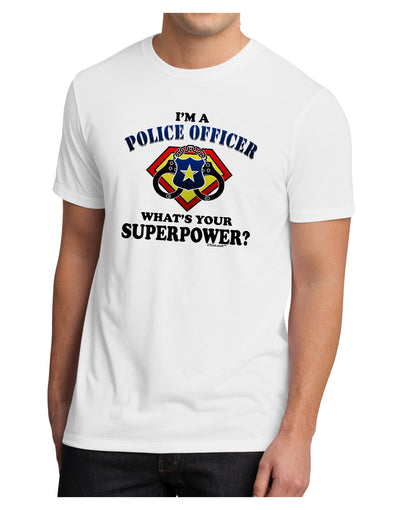 Police Officer - Superpower Men's Sublimate Tee-TooLoud-White-Small-Davson Sales