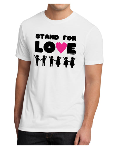 Stand For Love Pink Heart Men's Sublimate Tee-TooLoud-White-Small-Davson Sales