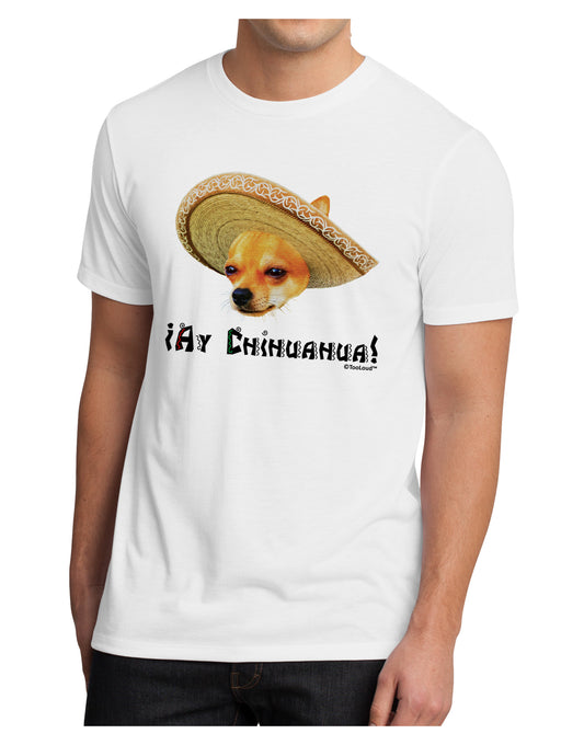 Chihuahua Dog with Sombrero - Ay Chihuahua Men's Sublimate Tee by TooLoud-TooLoud-White-Small-Davson Sales