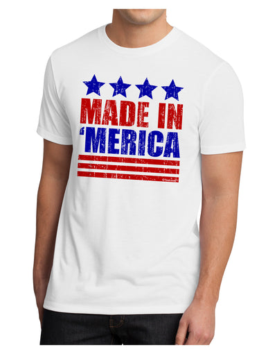 Made in Merica - Stars and Stripes Color Design Men's Sublimate Tee-TooLoud-White-Small-Davson Sales