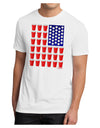 Beer Pong Flag Men's Sublimate Tee-TooLoud-White-Small-Davson Sales