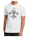 Distressed Fleur de Lis Men's Sublimate Tee-TooLoud-White-Small-Davson Sales