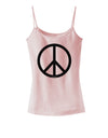 Peace Sign Symbol Spaghetti Strap Tank-Womens Spaghetti Strap Tanks-TooLoud-SoftPink-X-Small-Davson Sales