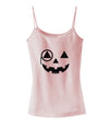 Monocle Jack-o-Lantern B-W Spaghetti Strap Tank-Womens Spaghetti Strap Tanks-TooLoud-SoftPink-X-Small-Davson Sales