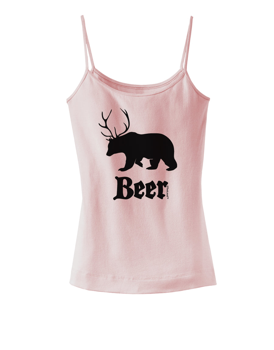 Beer Animal Spaghetti Strap Tank-Womens Spaghetti Strap Tanks-TooLoud-White-X-Small-Davson Sales