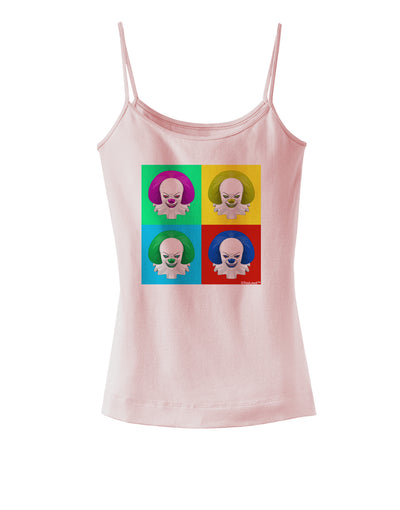 Clown Face Pop Art 2 Spaghetti Strap Tank-Womens Spaghetti Strap Tanks-TooLoud-SoftPink-X-Small-Davson Sales