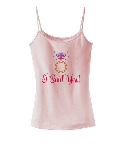 I Said Yes - Diamond Ring - Color Spaghetti Strap Tank-Womens Spaghetti Strap Tanks-TooLoud-SoftPink-X-Small-Davson Sales