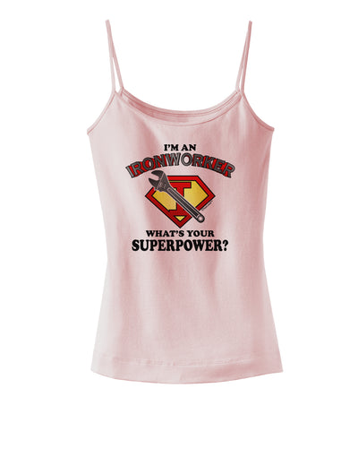 Ironworker - Superpower Spaghetti Strap Tank-Womens Spaghetti Strap Tanks-TooLoud-SoftPink-X-Small-Davson Sales