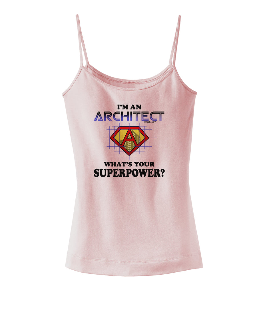 Architect - Superpower Spaghetti Strap Tank-Womens Spaghetti Strap Tanks-TooLoud-White-X-Small-Davson Sales