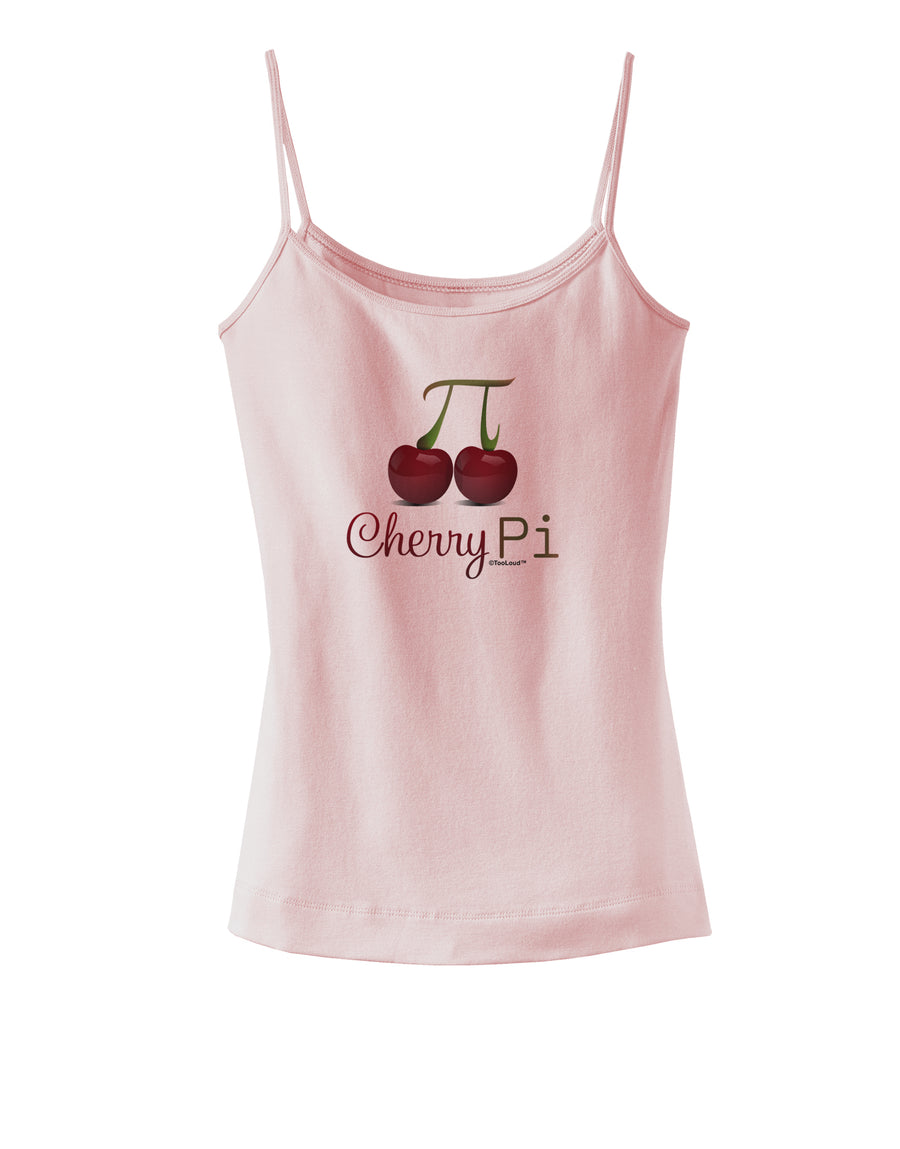 Cherry Pi Spaghetti Strap Tank-Womens Spaghetti Strap Tanks-TooLoud-White-X-Small-Davson Sales