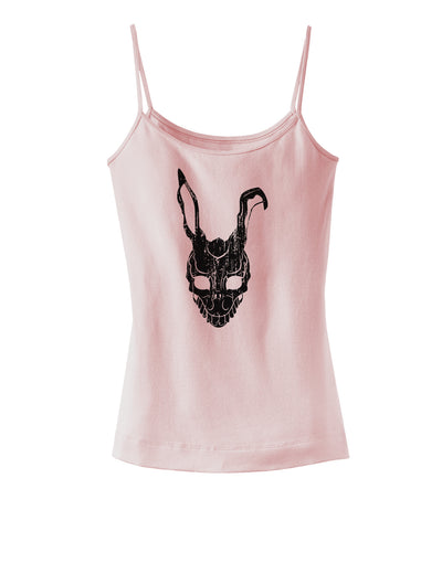 Scary Bunny Face Black Distressed Spaghetti Strap Tank-Womens Spaghetti Strap Tanks-TooLoud-SoftPink-X-Small-Davson Sales