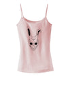 Scary Face Bunny White Spaghetti Strap Tank-Womens Spaghetti Strap Tanks-TooLoud-SoftPink-X-Small-Davson Sales