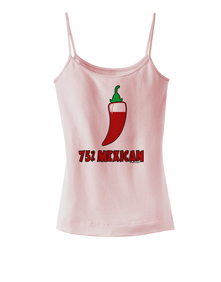 Seventy-Five Percent Mexican Spaghetti Strap Tank-Womens Spaghetti Strap Tanks-TooLoud-White-X-Small-Davson Sales